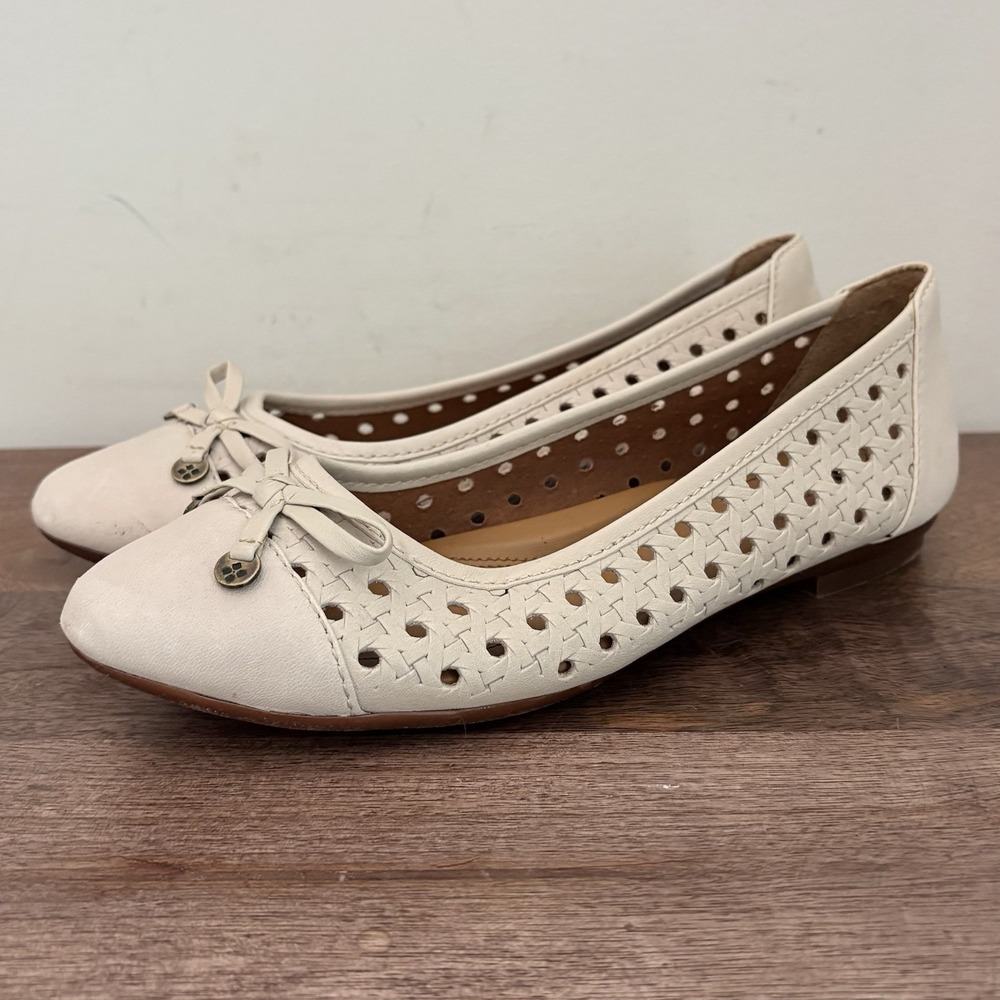 Patricia Nash Bettina Women's Ballet Flats Shoes Bone Ivory Size 6.5 M Comfort